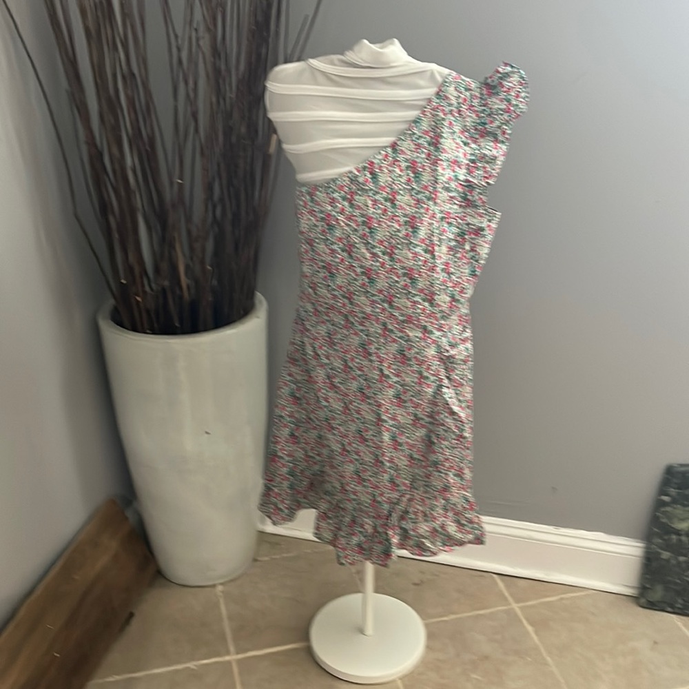 NEW JCrew one-shoulder floral dress 👗 Size 12 NWT